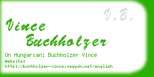 vince buchholzer business card